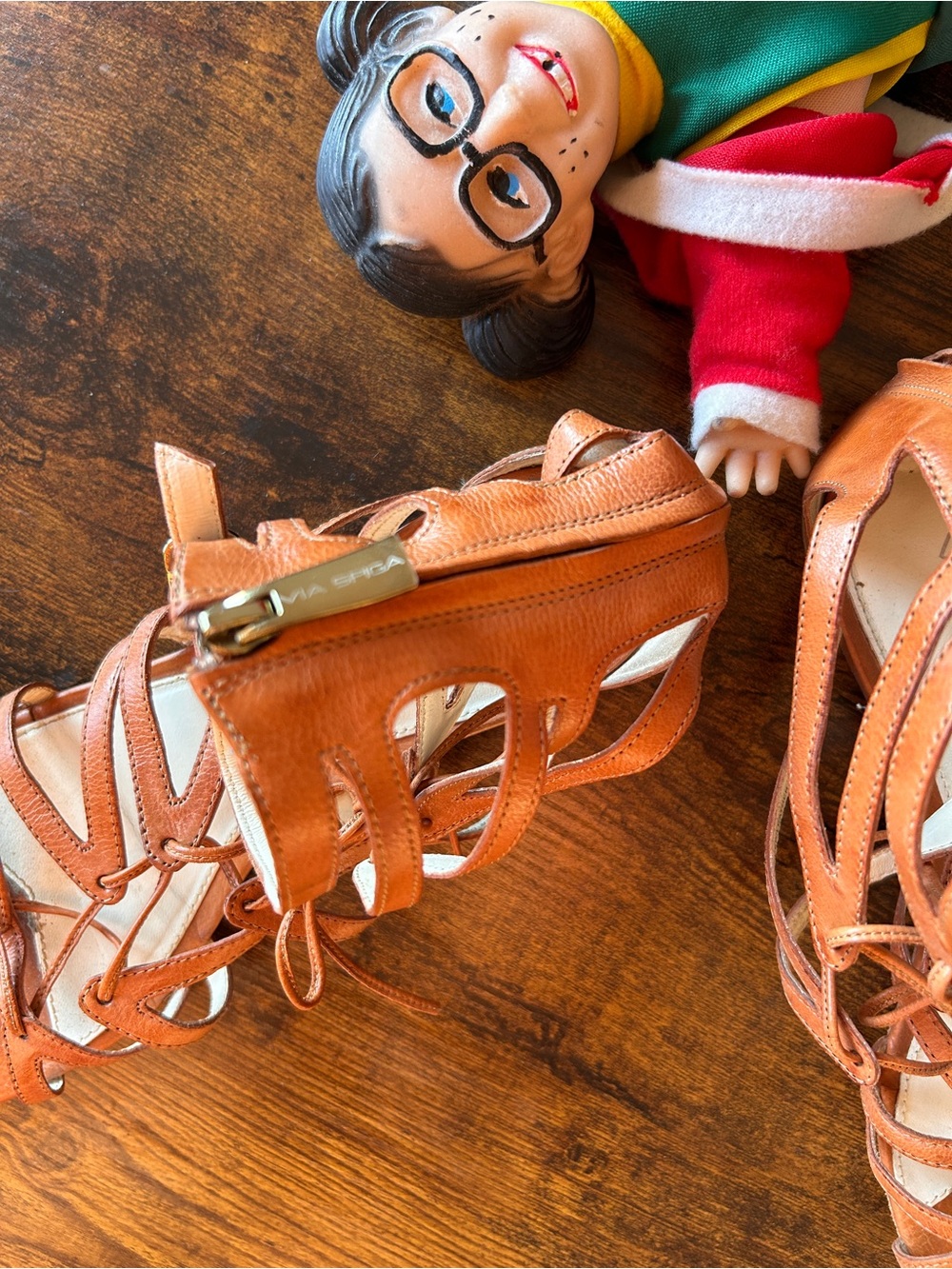 Via Spiga Brown Strappy Gladiator Sandalsu - Picture 2 of 4